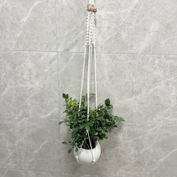 2Pcs Handmade Macrame Plant Hangers Plant Pot Hanging Racks - Picture 1 of 10